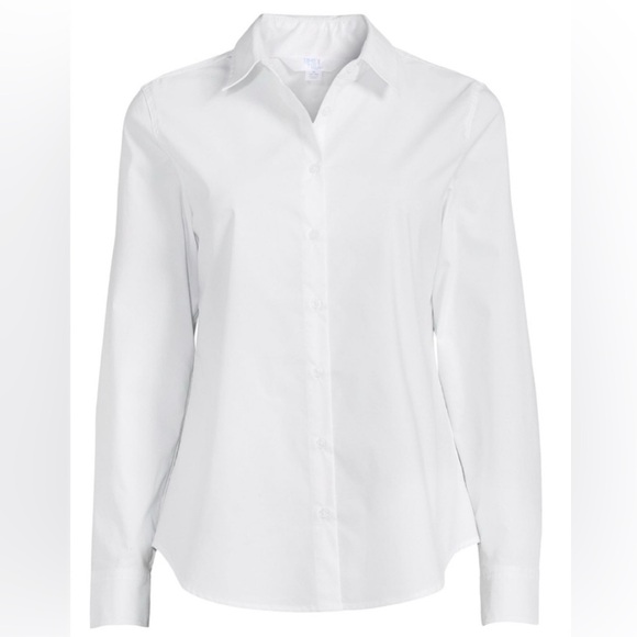Time and Tru Women's Long Sleeve Button Down Shirt - Picture 1 of 4